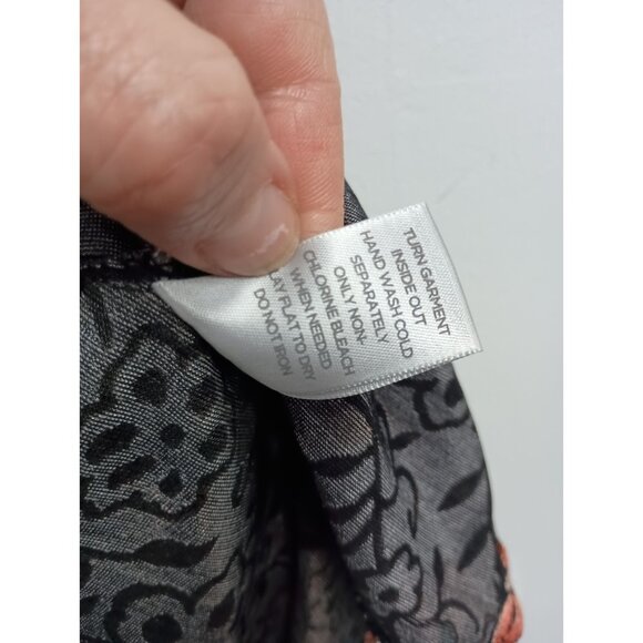 Avenue Womens BOHO Whimsygoth Top 18/20 Red Floral Velvet Burnout Bell Sleeve - Picture 9 of 11